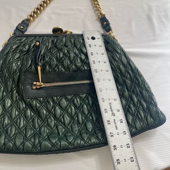 Marc Jacobs Mina Green Quilted Stam Bag Purse Handbag - Picture 5 of 14